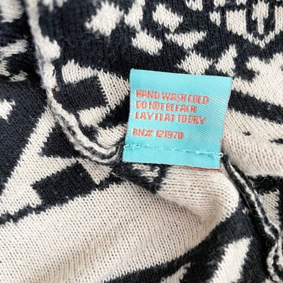 Vestique Boho Azteca Printed Long Sleeve Drapped Open Cardigan Size Small - Picture 9 of 9